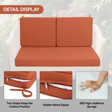 Outdoor Loveseat Cushion Set 48X24X4.5inch Deep Seat Cushions for Patio Furniture, Waterproof W419P290494