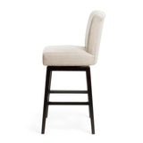 30.75 Inch Swivel Height Bar Stools, wood Frame,fabric Sponge cushion and Upholstered 57177.00FWHT
