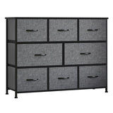 3-layer fabric drawer cabinet with 8 drawers in dark gray 71518239