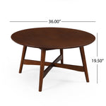 ZUN [Ship to Canada only]ROUND COFFEE TABLE WITH X-CROSS BASE N825P201227