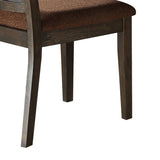 Brown and Espresso Side Chair with Padded Seat B062P209261