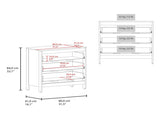 White 3-Drawer Chest with Functional Storage B062P486506