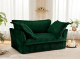 Slip-covered Armchair with 1 Big Back Cushion and 2 Big Toss Pillows, Single Deep Seat Comfy Single W3041P272937