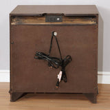 Brown Cherry Solid wood 1pc Nightstand Nickel Round Knob Transitional Style 3-Drawers Nightstand w B01149585