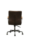 ZUN Distress Chocolate Swivel Office Chair with Pneumatic Lift B062P215475