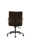 ZUN Distress Chocolate Swivel Office Chair with Pneumatic Lift B062P215475