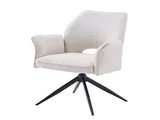 Fabric dining chair set of 2 modern soft cushioned rotating dining chairs, comfortable backrest W3851P452876