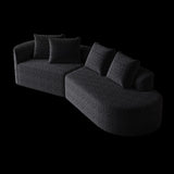 Modern Upholstered Oversized Sectional Sofa, 112-Inch Chenille 4-Seater Extra Deep & Wide Seat W834P323320