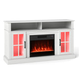 58" TV Stand with RGB Fireplace White- Smart App Remote Control, 4777 BTU Heater 79078321