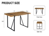 Rustic Industrial Rectangular Wood Dining Table For 4-6 Person, With 1.5" Thick Engineered Wood W2827P427974