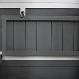 TOPMAX 63'' Height Garden Wood Storage Cabinet Outdoor Tool Storage Shed, N717P233276E