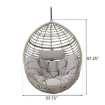 ZUN HANGING BASKET- GREY- NO STAND BASKET ONLY 60654.00BSTGRY