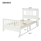 Wood Platform Bed with Headboard and Footboard, Twin WF192972AAK