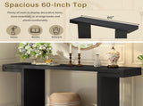U-Style Large 60-Inch Console Table with Geometric Clean Lines Design,Stylish Entryway Table with N711P303209B