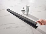 30 Inch Linear Shower Drain with 2-in-1 Flat & Tile Insert Removable Cover, 304 Stainless Steel with 76903486
