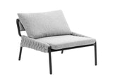 Modern Accent Lounge Chair with Braided Upholstery and Metal Frame, Comfortable Armchair for Living W2215P252346