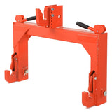 3 Pt Quick Hitch Adapter For Category 1 & 2 W/ Adjustable Bolt Tractor 3000lb,Orange 92087500