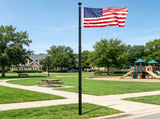 25FT Telescoping Flagpole Kit, 3 Display Modes with 3x5 American Flag & Professional Accessories, 03629586