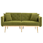 ZUN Velvet Sofa , Accent sofa .loveseat sofa with metal feet 95321020
