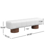 Upholstered Dining Bench for Dining Room, No-Assembly End of Bed Entryway Bench Ottoman for Bedroom N779P253550A