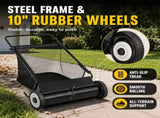 26-Inch Push Lawn Sweeper with 7 Cu. Ft. Large Hopper Capacity, 4 Rotating Brushes & Adjustable W6010P536021