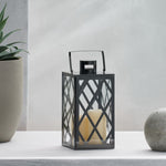 ZUN ANTON 14"H STAINLESS STEEL LANTERN 72190.00BLK