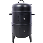 ZUN Charcoal Smoker Grill Wood Smoker Grills Outdoor Cooking 16 Inch Vertical Smoker Portable BBQ Grill W465P216802