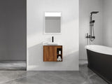 24'' Wall-Mounted Bathroom Vanity with White Ceramic Sink & Soft-Close Door, KD-Packing W999P263406
