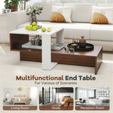 Double layered dual color coffee table 08529093