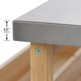 Outdoor Kitchen Island, Rolling Bar Cart & Storage Cabinet, Farmhouse Solid Wood Outdoor Grill Table 68264633