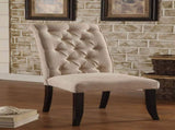 Dining Room Furniture Contemporary Rustic Style Beige Fabric Upholstered Tufted Set of 2 Chairs HS11CM3564SC-ID-AHD