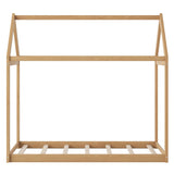Twin Size Wooden House Bed, Wood Color N716P227423D