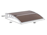 HT-100 x 80 Household Application Door & Window Rain Cover Eaves Brown Board & 14592252