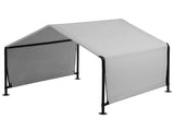 4*4*3.3FT Black iron pipe PVC coated polyester tarpaulin, waterproof and UV resistant, dark gray pet 06561748