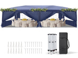 10'x20' Instant Pop Up Canopy Tent Blue, 6 Side Panels 2 Doors 4 Mesh 45955673