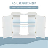 Bathroom Cabinet with 2 Doors and Shelf Bathroom Vanity white-AS Prohibited by 36907874
