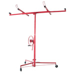 ZUN Drywall Panel Lifter Drywall Panel hoist Jack Lifter Jack Rolling Caster Panel Hoist 11ft red W167683066