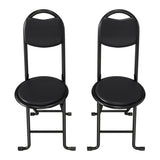 2pcs Folding Stool with Back, Cushioned Padded Folding Stool, Portable Folding Chairs for Outdoor W2580P314330
