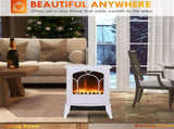 Electric Fireplace Stove Freestanding Heater with Realistic Flame & Overheat Shutoff 47262841