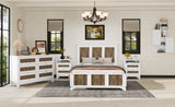 Farmhouse Wooden Platform Full Size Bed, Modern Platform Bed with Wooden Strip Decoration, Plywood WF530905AAK