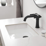 ZUN Industrial Pipe-Style Bathroom Faucet Black 2-Handle Vanity Mixer Tap Pop-Up Drain Included W1920P254901