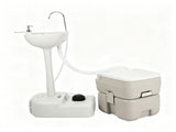 5 Gallon Upgrade Portable RV Toilet with Matching White Lid Ring Waste 83678681