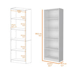 ZUN Sutton 4 Shelves Bookcase with Modern Storage Shelves B128P176165