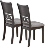 Dining Room Furniture Grey Finish Set of 2 Side Cushion Seats Unique Back Kitchen Breakfast HS00F1812-ID-AHD
