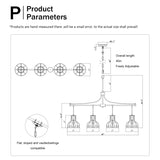 Dining Room Light Fixture/Chandelier Over Table, 40-Inch Hanging for Farmhouse Linear W1592P233442