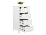 4-Drawer Painted MDF Bathroom Cabinet 11.82*11.82*32.29in White 28745738