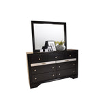 Matrix Traditional Style 7 Drawer Dresser made with Wood in Black 808857985668