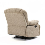 ZUN Large Manual Recliner Chair in Fabric for Living Room, Beige W1803130582