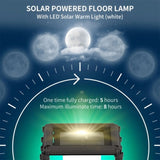 Gray Waterproof Outdoor Floor Lamp with Auto On/Off LED Lights 93977605