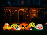 8FT Long Halloween Inflatables Pumpkins Eyeball Candy Outdoor Decorations, Blow Up Yard Decoration 79694696